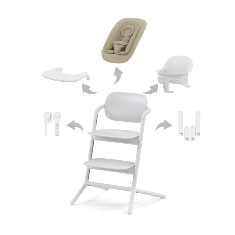 Cybex® Otroški stolček za hranjenje Lemo 4v1 - White
