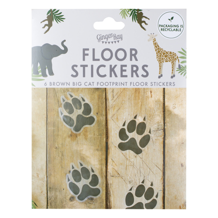 Slika Ginger Ray® Nalepke Animal Pawprint Floor Stickers