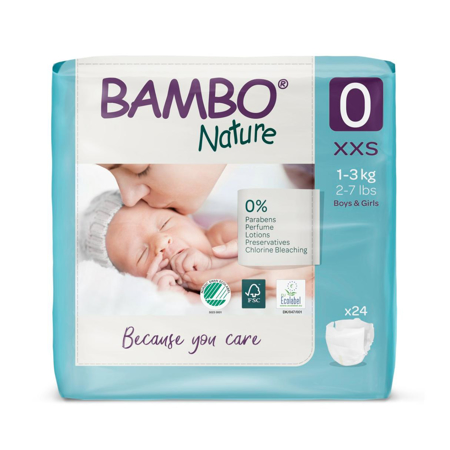 Slika Bambo Nature® Plenice Premature Velikost 0 (1-3 kg) 24 kos