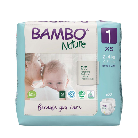 Bambo Nature® Plenice New Born Velikost 1 (2-4 kg) 22 kos