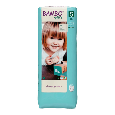 Bambo Nature® Hlačne plenice Junior Velikost 5 (12-18 kg) 38 kos