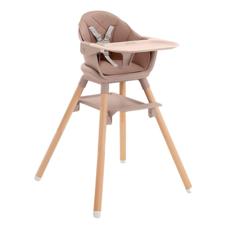 Slika KikkaBoo® Otroški stol za hranjenje 2v1 Woody Pink