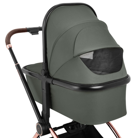 KikkaBoo® Otroški voziček s košaro 2v1 Kara Army Green