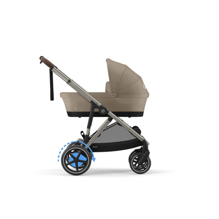 Cybex® Otroški voziček e-Gazelle™ S Almond Beige (Taupe Frame)