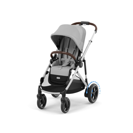Slika Cybex® Otroški voziček e-Gazelle™ S Stone Grey (Silver Frame)